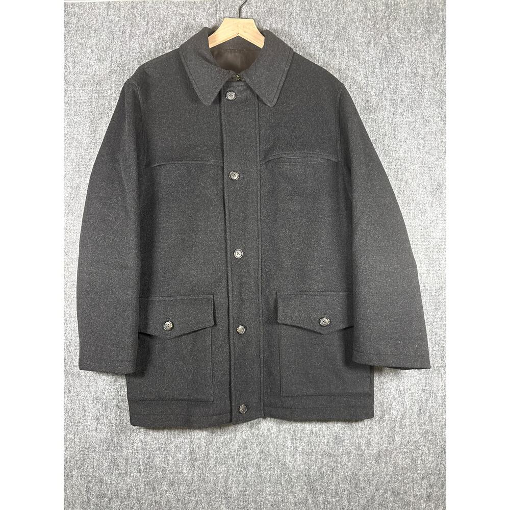 Jacob Siegel 100% Wool 4 Button‎ Trench Coat- Men's Size 42R- EUC